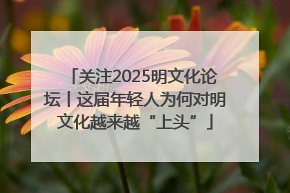 关注2025明文化论坛丨这届年轻人为何对明文化越来越“上头”