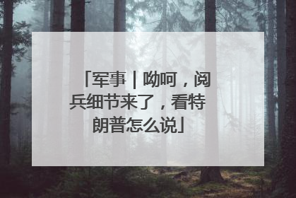 军事｜呦呵，阅兵细节来了，看特朗普怎么说