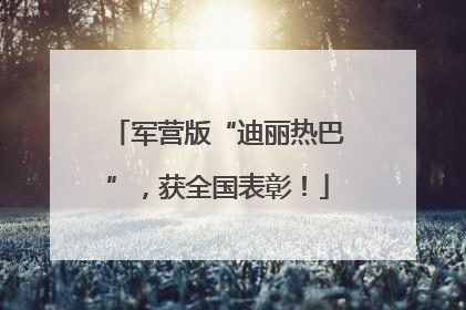 军营版“迪丽热巴”，获全国表彰！