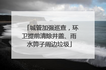 城管加强巡查，环卫提前清除井盖、雨水箅子周边垃圾