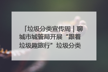 垃圾分类宣传周｜聊城市城管局开展“跟着垃圾趣旅行”垃圾分类科普宣传活动