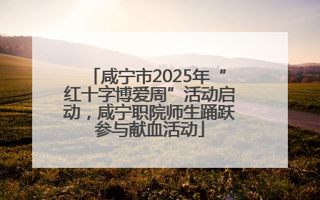 咸宁市2025年“红十字博爱周”活动启动，咸宁职院师生踊跃参与献血活动