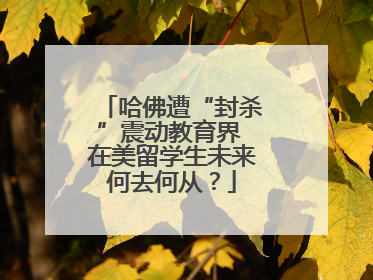 哈佛遭“封杀”震动教育界 在美留学生未来何去何从？