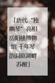 唐代“独幽琴”亮相岳阳楼博物馆 千年琴韵洞庭湖畔苏醒