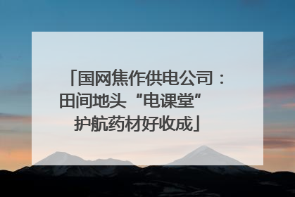 国网焦作供电公司：田间地头“电课堂” 护航药材好收成