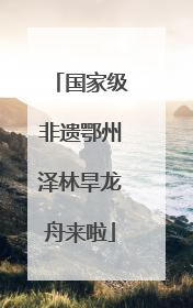 国家级非遗鄂州泽林旱龙舟来啦