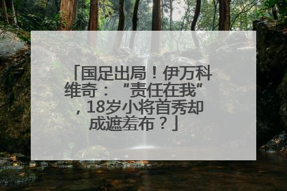 国足出局！伊万科维奇：“责任在我”，18岁小将首秀却成遮羞布？