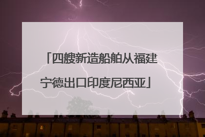 四艘新造船舶从福建宁德出口印度尼西亚