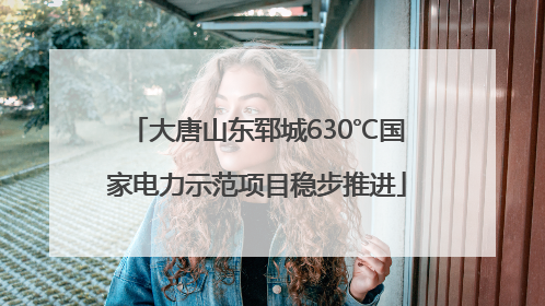 大唐山东郓城630℃国家电力示范项目稳步推进