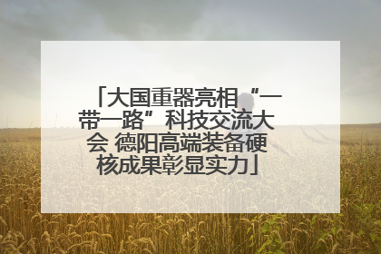 大国重器亮相“一带一路”科技交流大会 德阳高端装备硬核成果彰显实力