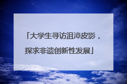 大学生寻访沮漳皮影，探求非遗创新性发展