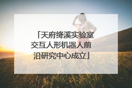 天府绛溪实验室交互人形机器人前沿研究中心成立