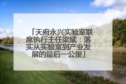 天府永兴实验室联席执行主任梁斌：落实从实验室到产业发展的最后一公里