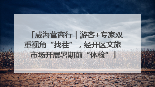 威海营商行｜游客+专家双重视角“找茬”，经开区文旅市场开展暑期前“体检”
