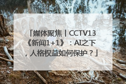 媒体聚焦丨CCTV13《新闻1+1》：AI之下，人格权益如何保护？