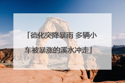 德化突降暴雨 多辆小车被暴涨的溪水冲走