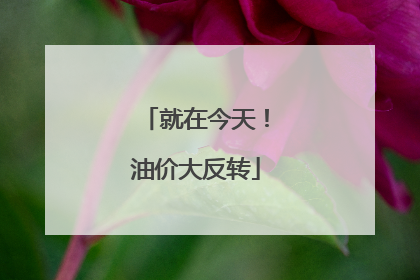 就在今天！油价大反转