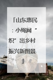 山东惠民：小绳网“织”出乡村振兴新图景
