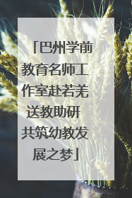巴州学前教育名师工作室赴若羌送教助研 共筑幼教发展之梦