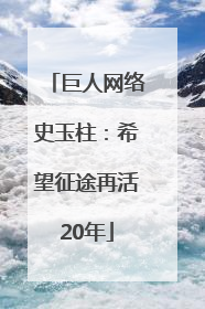 巨人网络史玉柱：希望征途再活20年