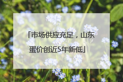 市场供应充足，山东蛋价创近5年新低