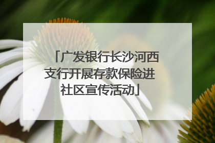 广发银行长沙河西支行开展存款保险进社区宣传活动