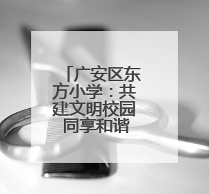 广安区东方小学：共建文明校园 同享和谐之美