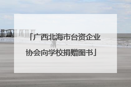 广西北海市台资企业协会向学校捐赠图书