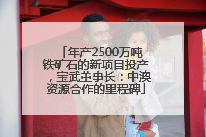 年产2500万吨铁矿石的新项目投产，宝武董事长：中澳资源合作的里程碑