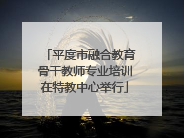 平度市融合教育骨干教师专业培训在特教中心举行