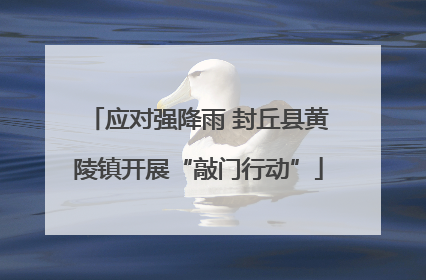 应对强降雨 封丘县黄陵镇开展“敲门行动”