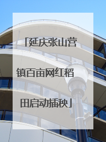 延庆张山营镇百亩网红稻田启动插秧