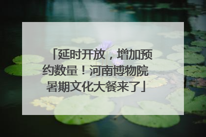 延时开放，增加预约数量！河南博物院暑期文化大餐来了