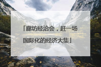 廊坊经洽会，赶一场国际化的经济大集