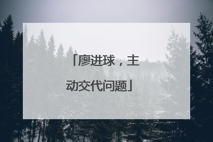 廖进球，主动交代问题