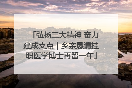 弘扬三大精神 奋力建成支点｜乡亲恳请挂职医学博士再留一年