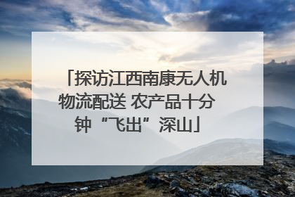 探访江西南康无人机物流配送 农产品十分钟“飞出”深山