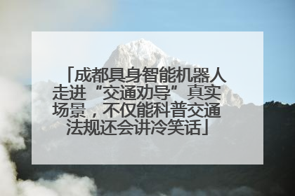 成都具身智能机器人走进“交通劝导”真实场景，不仅能科普交通法规还会讲冷笑话