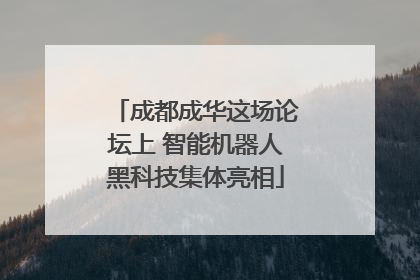 成都成华这场论坛上 智能机器人黑科技集体亮相