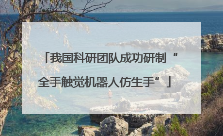 我国科研团队成功研制“全手触觉机器人仿生手”