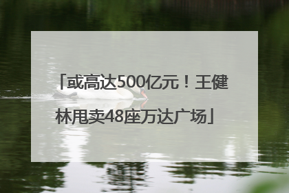 或高达500亿元！王健林甩卖48座万达广场