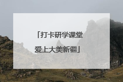 打卡研学课堂 爱上大美新疆