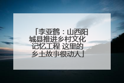 李亚鹤：山西阳城县推进乡村文化记忆工程 这里的乡土故事很动人