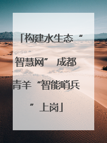 构建水生态“智慧网” 成都青羊“智能哨兵”上岗