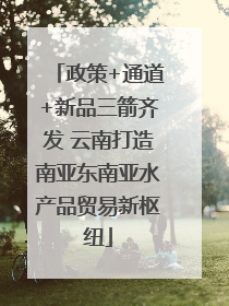 政策+通道+新品三箭齐发 云南打造南亚东南亚水产品贸易新枢纽
