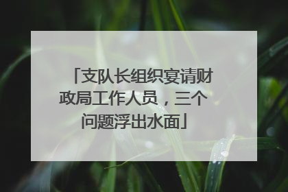 支队长组织宴请财政局工作人员，三个问题浮出水面
