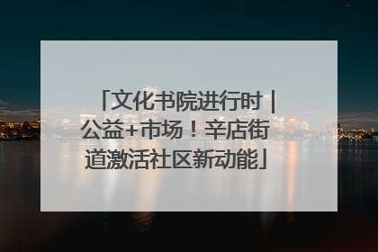 文化书院进行时｜公益+市场！辛店街道激活社区新动能