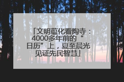 文明蕴化看陶寺：4000多年前的“日历”上，夏至晨光见证先民智慧