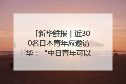 新华鲜报｜近300名日本青年应邀访华：“中日青年可以创造更好的未来”