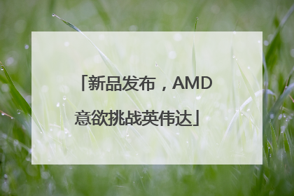 新品发布，AMD意欲挑战英伟达